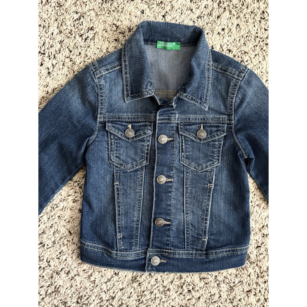 United Colors of Benetton Kids Stretch Denim Trucker Jacket Girls 3-4 Years XXS